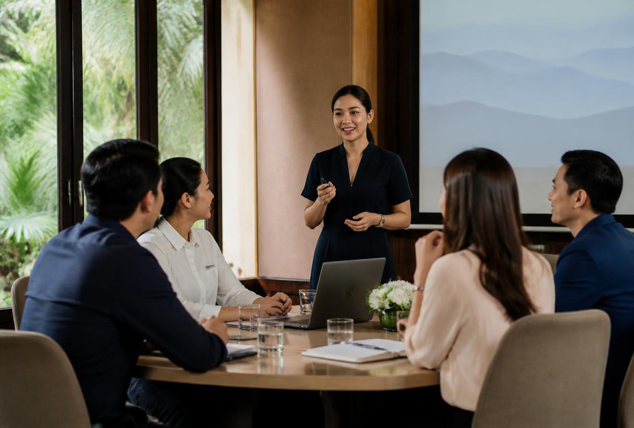 Professionals in an AI workshop session